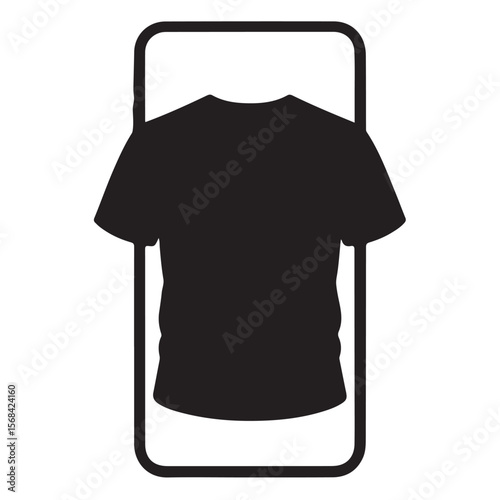 This t-shirt design template features a blank apparel item, perfect for clothing and fashion illustration projects