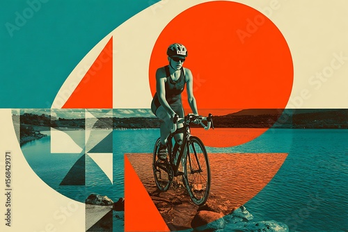 poster of a girl on a bicycle