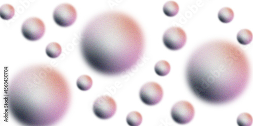 Modern and Clean multi-colored Confetti Design on transparent background. Soap or air bubbles, seamless transparent pattern. Lightness and dreamy essence of floating bubbles with Rainbow Reflections.