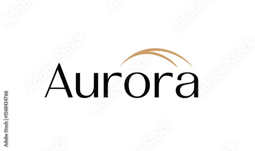 Brand name logo design. Icon on white background. Aurora icon.