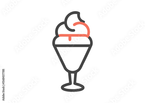 Ice cream Vector, Ice cream Icon Illustration
