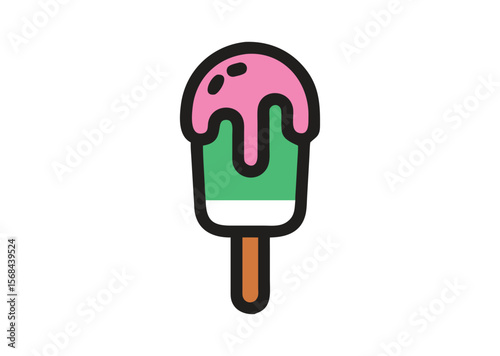 Ice cream Vector, Ice cream Icon Illustration