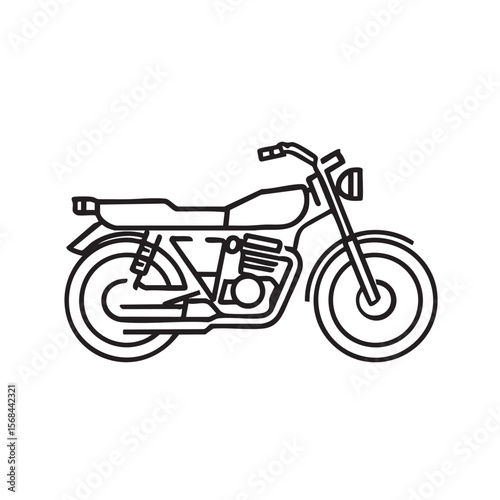 Retro motorcycle design for classic bike enthusiasts and artwork