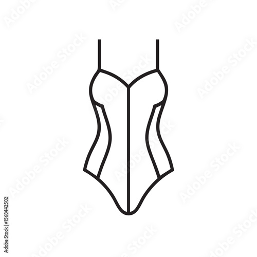 Minimalist design of a swimsuit for summer beach activities