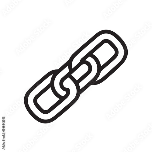 Concept of connection represented by a minimalist chain link design