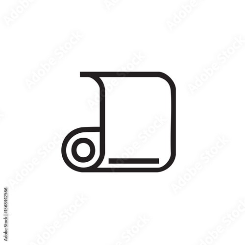 Minimalist design of a rolled towel for spa and relaxation purpose