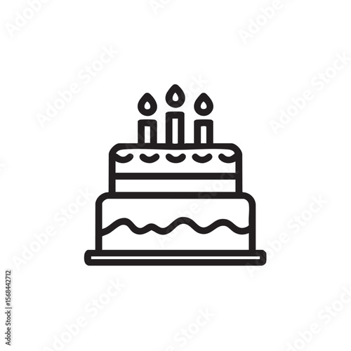 Birthday cake with candles for celebration and joyful moments