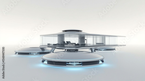 Futuristic Floating Glass House Concept
