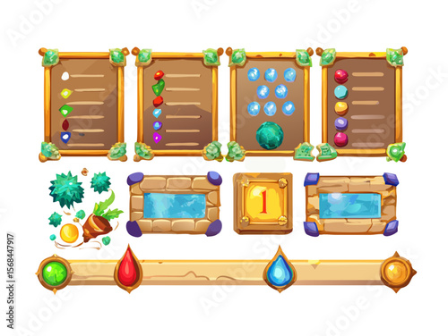 Fantasy Game UI – Magical Interface Elements for RPG and Story Games
