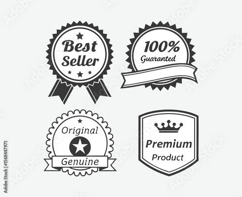 100% Satisfaction Guaranteed or 100% Satisfaction Label Vector Isolated in Flat Style. Best 100% Satisfaction Guaranteed Label Vector for product packaging. Best Seller Label Vector.