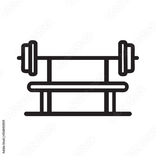Weightlifting bench for strength training and fitness workouts