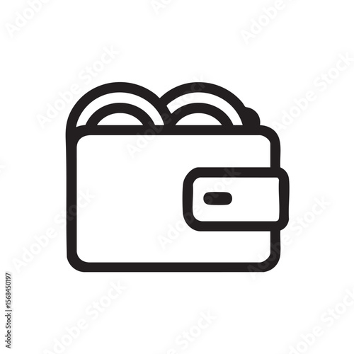 Wallet with coins concept for personal finance management