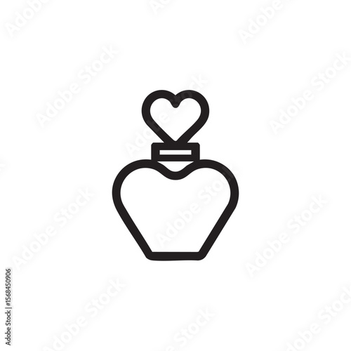 Heart shaped bottle for romantic gifts and occasions