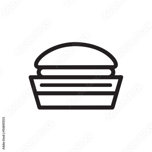 Simple burger design suitable for menus and culinary projects