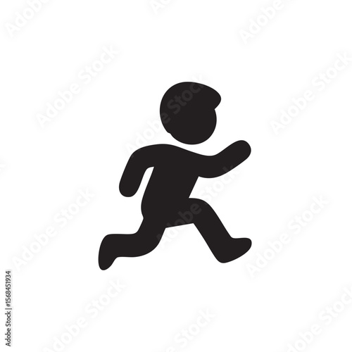 Running figure icon representing fitness and activity in motion