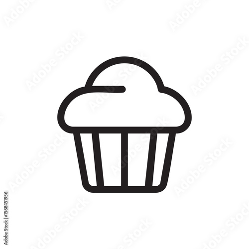 Simple cupcake design for baking and dessert themes