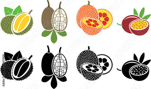 Fruit logo. Isolated fruit on white background