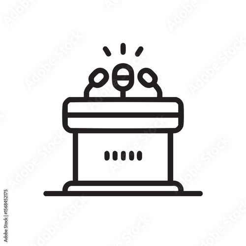 Engaging public speaking podium for conferences and events