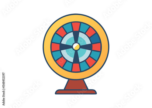 Spin wheel roulette Vector Illustration