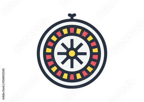 Spin wheel roulette Vector Illustration
