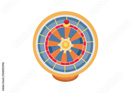 Spin wheel roulette Vector Illustration