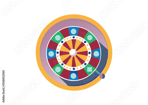 Spin wheel roulette Vector Illustration