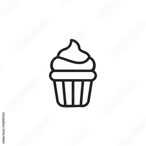 Cupcake design for party invitations and culinary projects