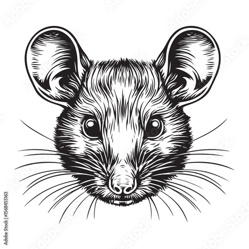 cute mouse head silhouette