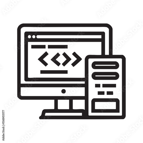 Computer workstation setup for coding and programming tasks