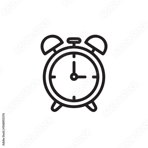 Classic alarm clock icon for time management and reminders