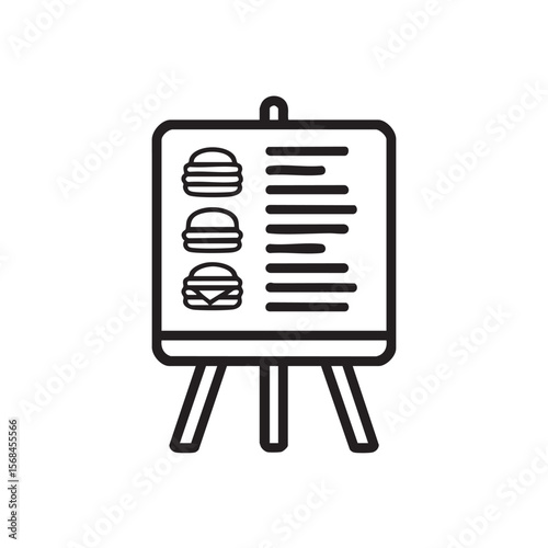 Menu board featuring gourmet burgers and tantalizing options