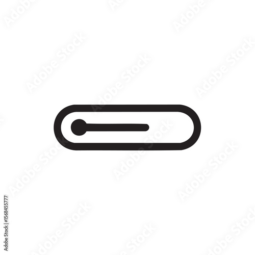 Simple design of a black oval slider control for user interface