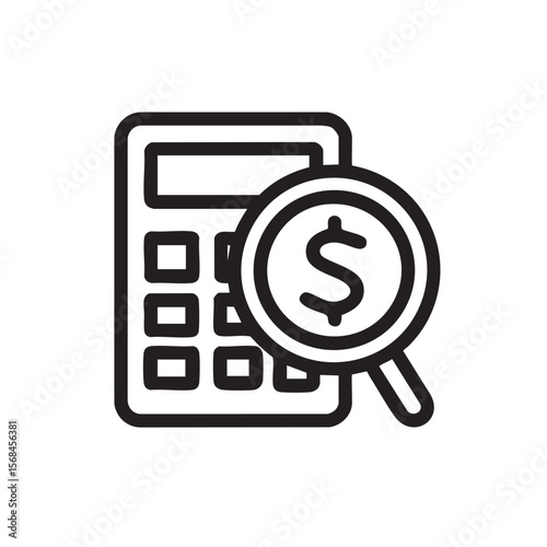 Budget planning with calculator dollar sign for finance