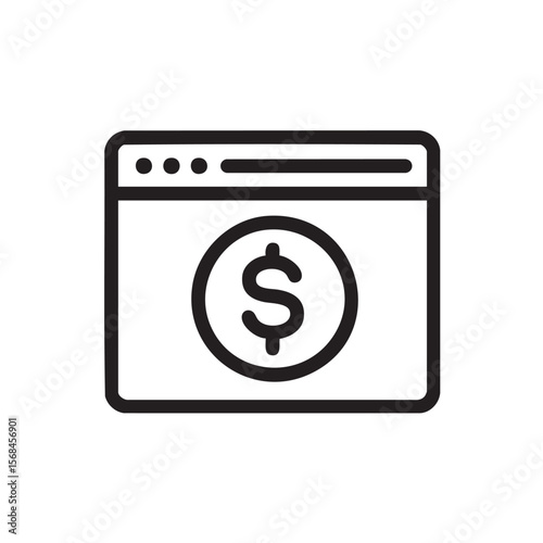 E commerce payment interface with dollar symbol