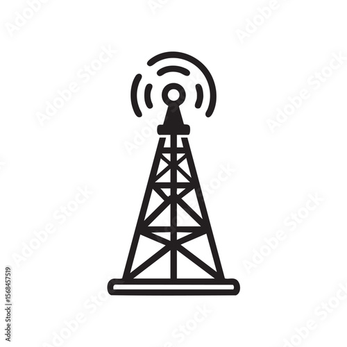 Communication tower transmitting signals for modern technology