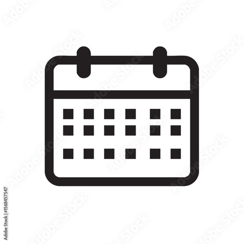 Calendar icon design for organizing tasks and events at home