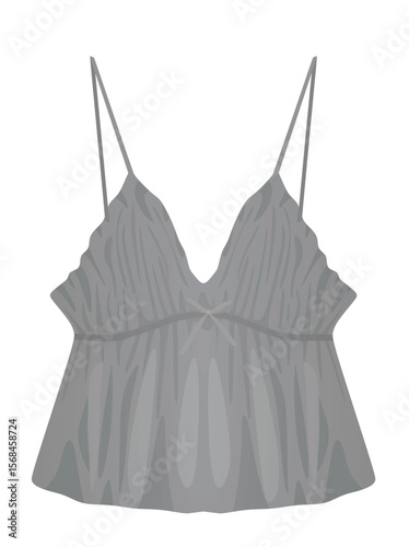 Grey strap t shirt. vector illustration	