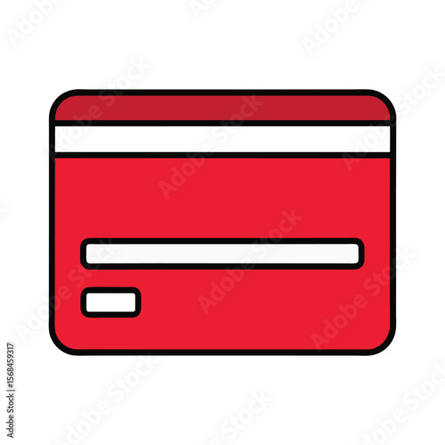 Blank Credit Card Icon for Payment and Finance Layout