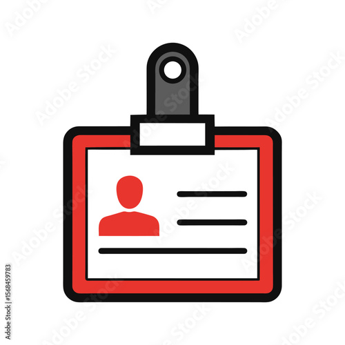 Blank Name Badge Icon for Office ID and Event Pass