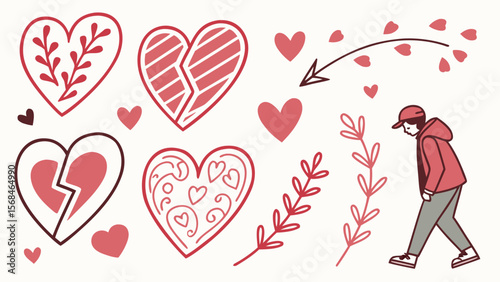 Romantic Heart Vector Bundle — Love Icons, Cute Elements, Doodle and Minimalist Hearts for Valentine & Weddings