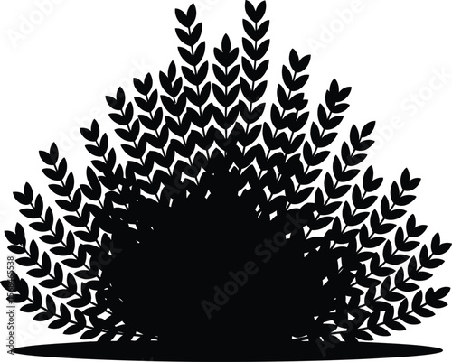 Black silhouette of a bush or shrub on white background (1) - Copy.eps