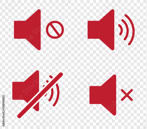 Speaker Set Icon. Sound Icon. volume icon vector illustration
