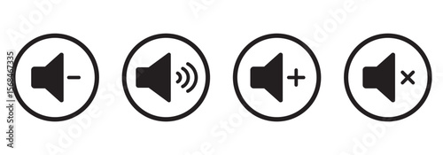 No Sound icon sign mute icon vector illustration. Speaker mute icon isolated on green background. No sound icon. No allowed Sound Sign Animation. EPS 10.