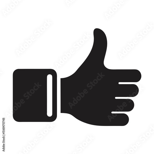 Black thumb up icon thumbs up hand