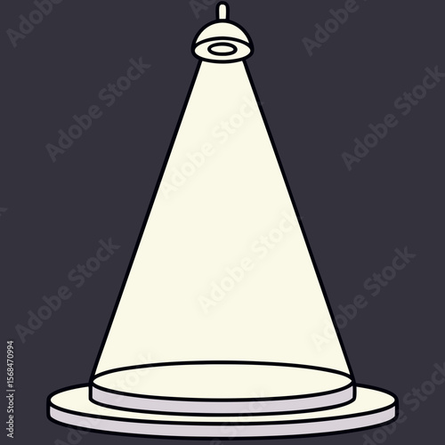 Spotlight icon with cone of light