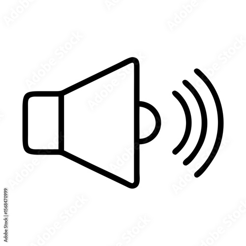 Speaker icon with sound waves