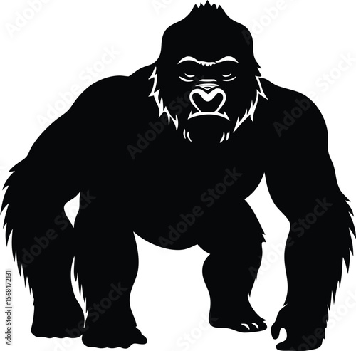 gorilla silhouette vector illustration