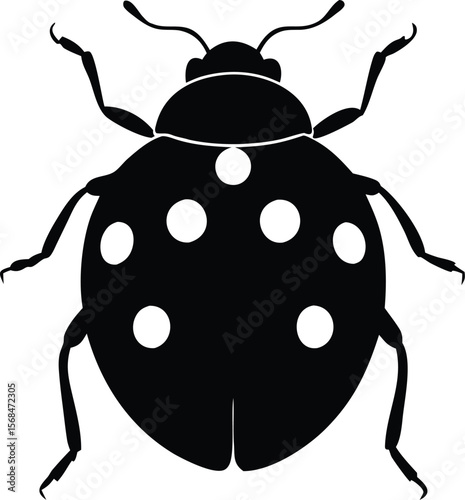 ladybug silhouette vector illustration