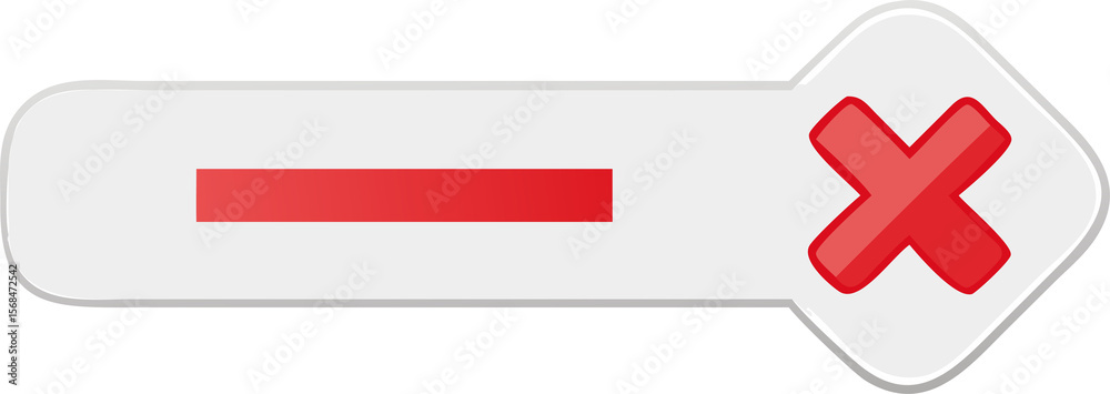 Obraz premium Decline or Remove Button with Minus and Cross Symbols on White Background, Suitable for User Interface Design, Web Development, and Application Interfaces