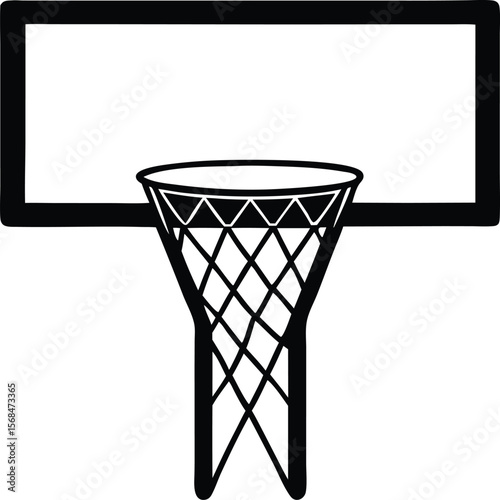 basketball hoop silhouette vector